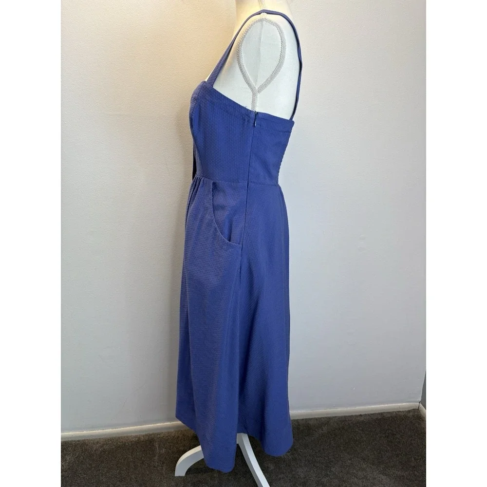 Anthropologie Purple Button-Front Midi Dress - Picture 3 of 10